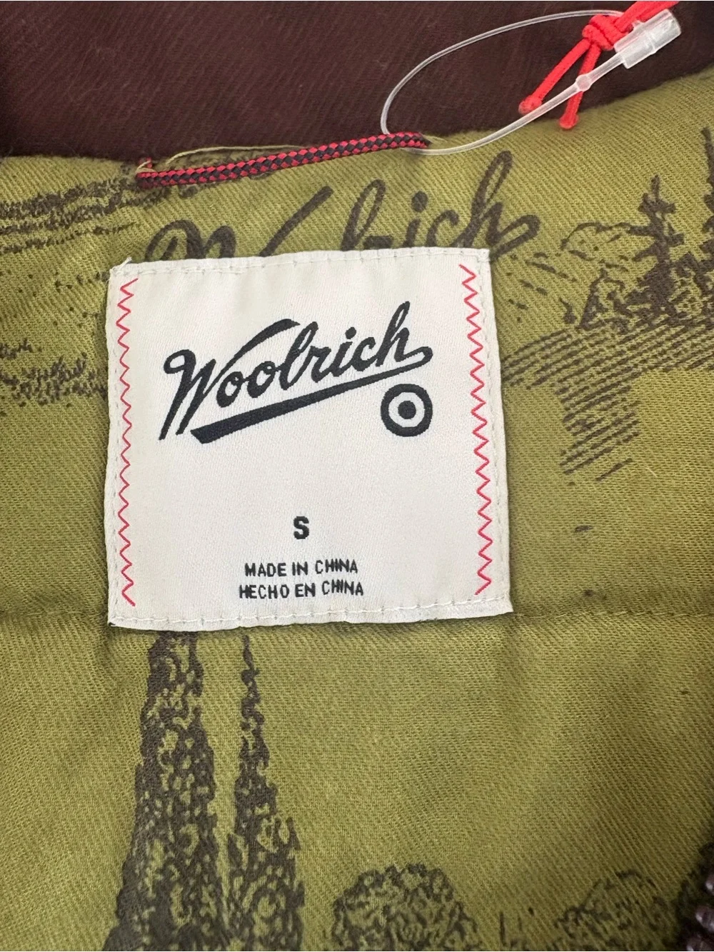 Woolrich Men’s Size Small Full Zip Lined Vest In Brown Multi Pockets NWT